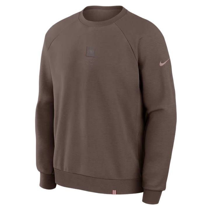 Nike Nike Dri FIT Primary Sweatshirts Men's Brown Crew Neck Moderate