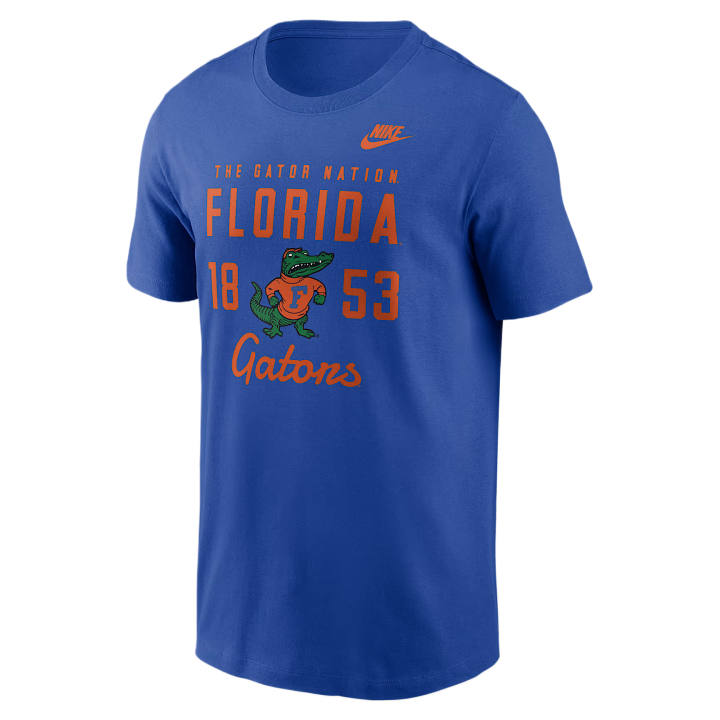 Nike Nike College T Shirts Men's Royal Crew Neck Moderate