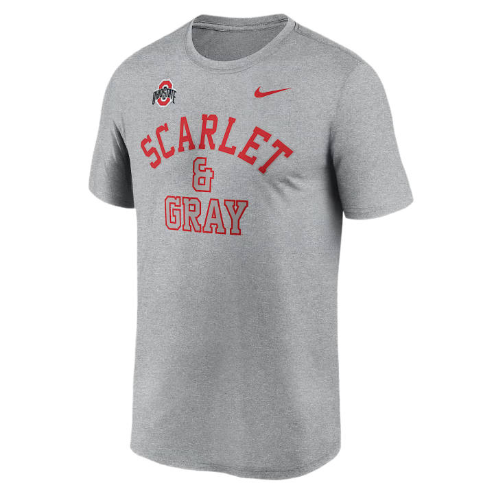 Nike Nike Quick Dry T Shirts Men's Gray Heather Crew Neck Moderate