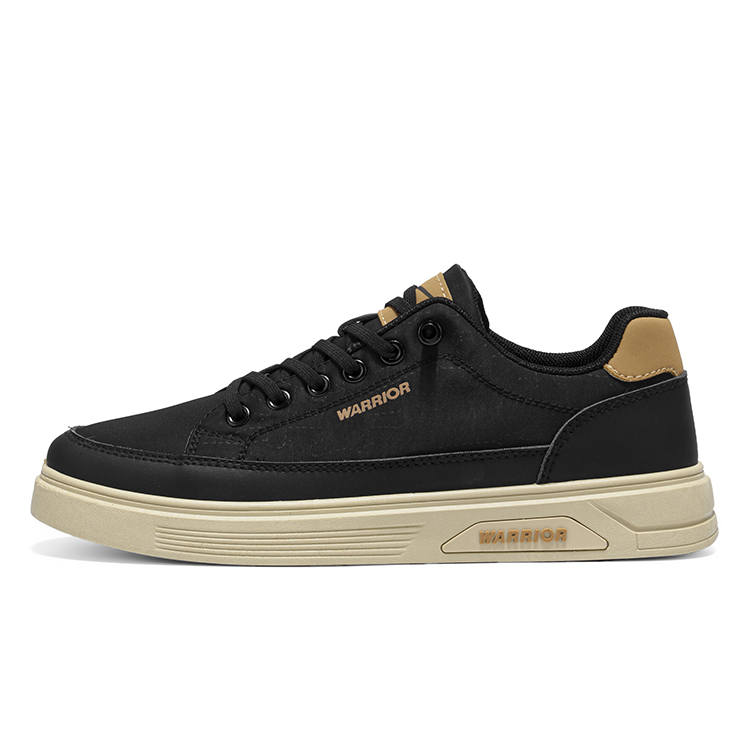WARRIOR WARRIOR Skateboard Shoes Men's Low Top Black Khaki