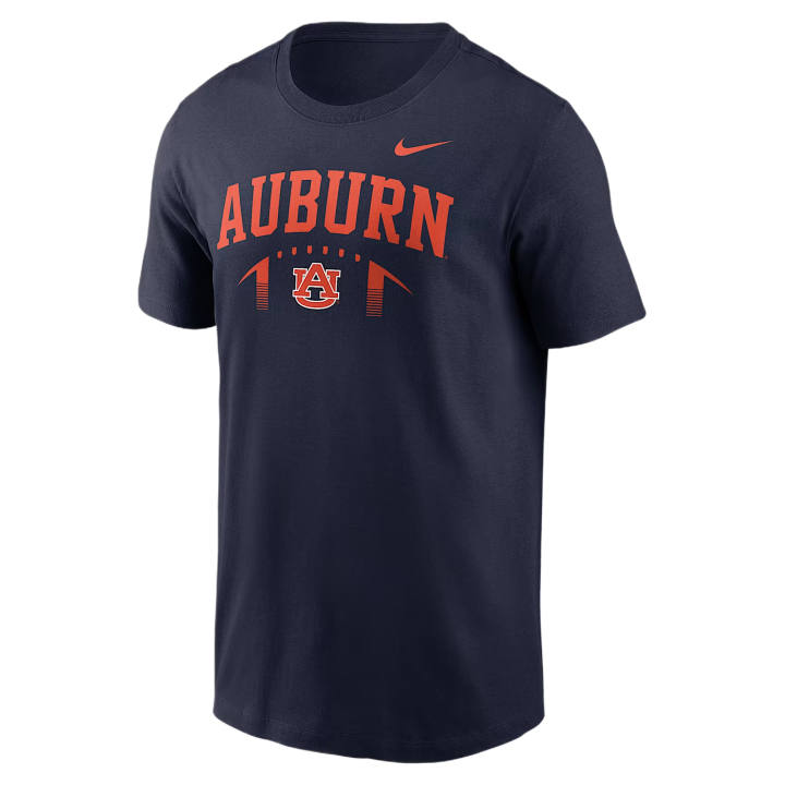 Nike Nike College T Shirts Men's Marine Blue Crew Neck Moderate
