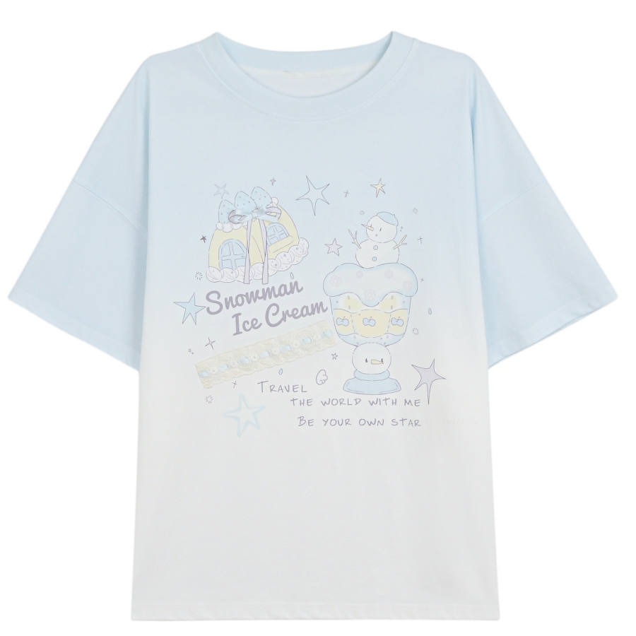 SNBL T Shirts Women's Blue Cooling/10A Antibacterial Crew Neck Moderate