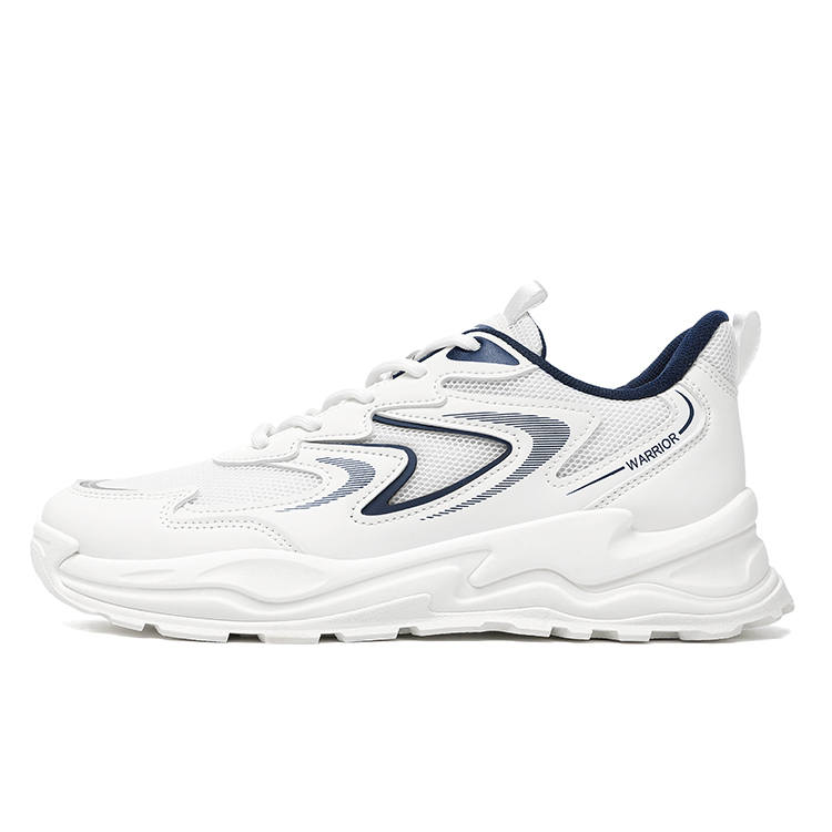 WARRIOR WARRIOR Casual Shoes Men's Low Top Beige Dark Blue