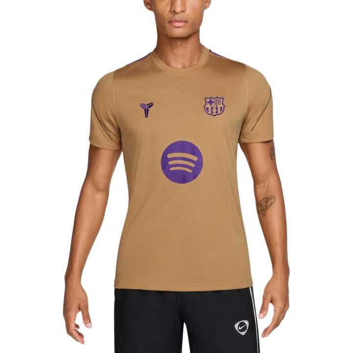 Nike Nike X FC Barcelona Soccer Jerseys Men's Yellow Crew Neck Moderate