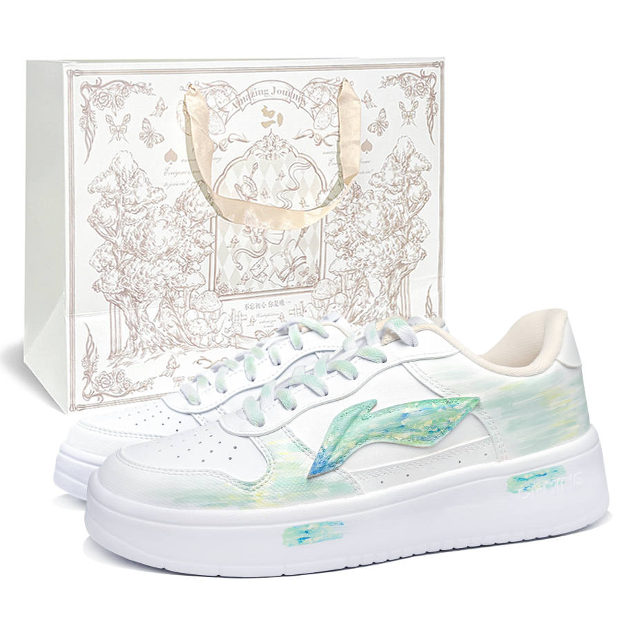 Li-Ning Li Ning Floating Boat Skateboard Shoes Women's Low Top Green/White