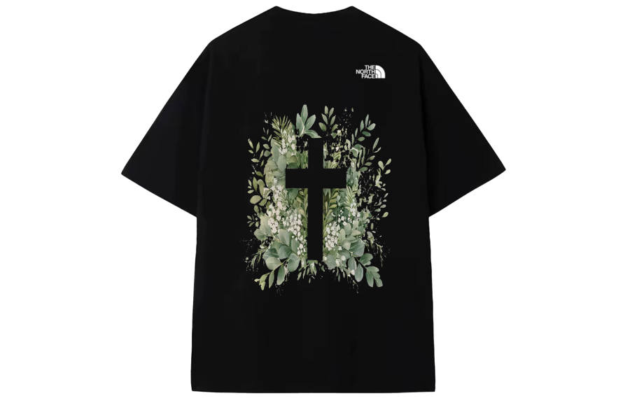 THE NORTH FACE T Shirts Unisex Black Crew Neck Thin Straight Fit