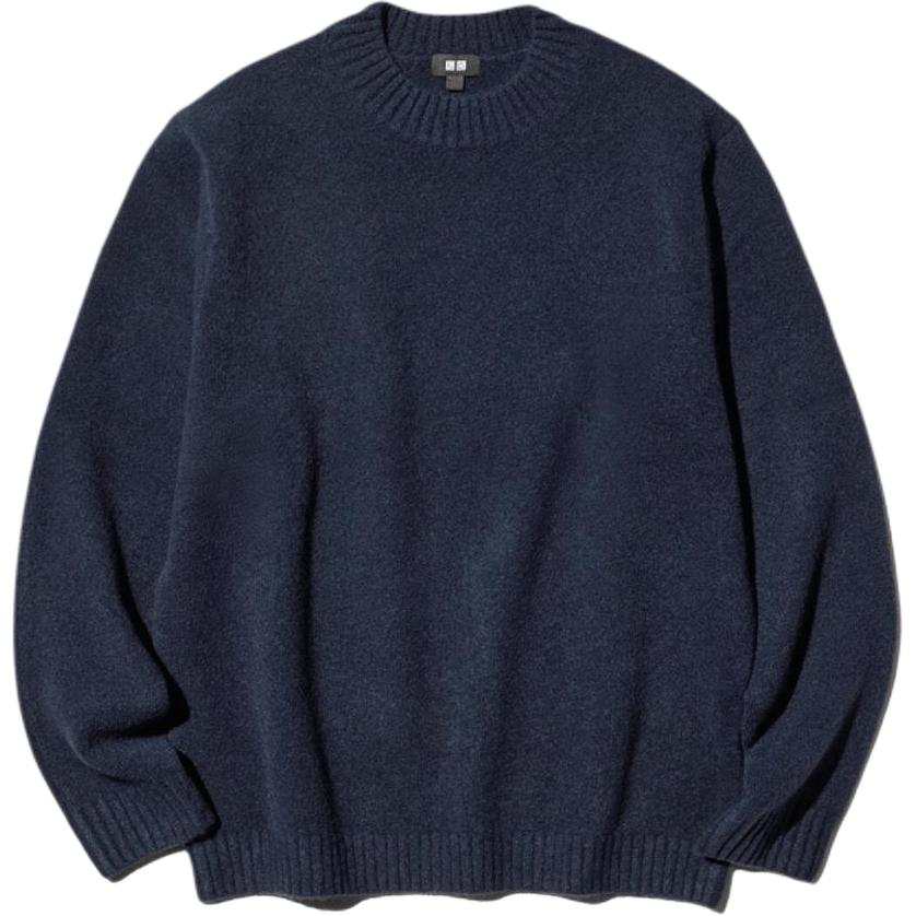 UNIQLO FW26 Knitwear Men's Navy Blue Crew Neck Moderate