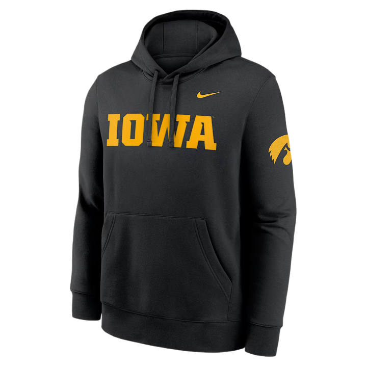 Nike Nike College Sweatshirts Men's Black Hooded Non Detachable Moderate