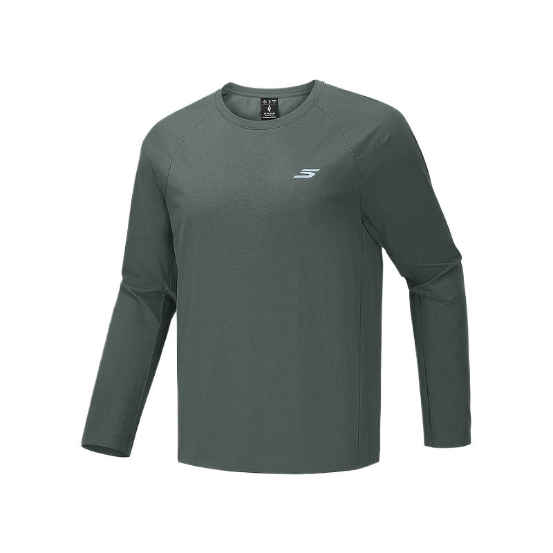 Skechers T Shirts Men's Smoky Gray 013P Crew Neck Moderate