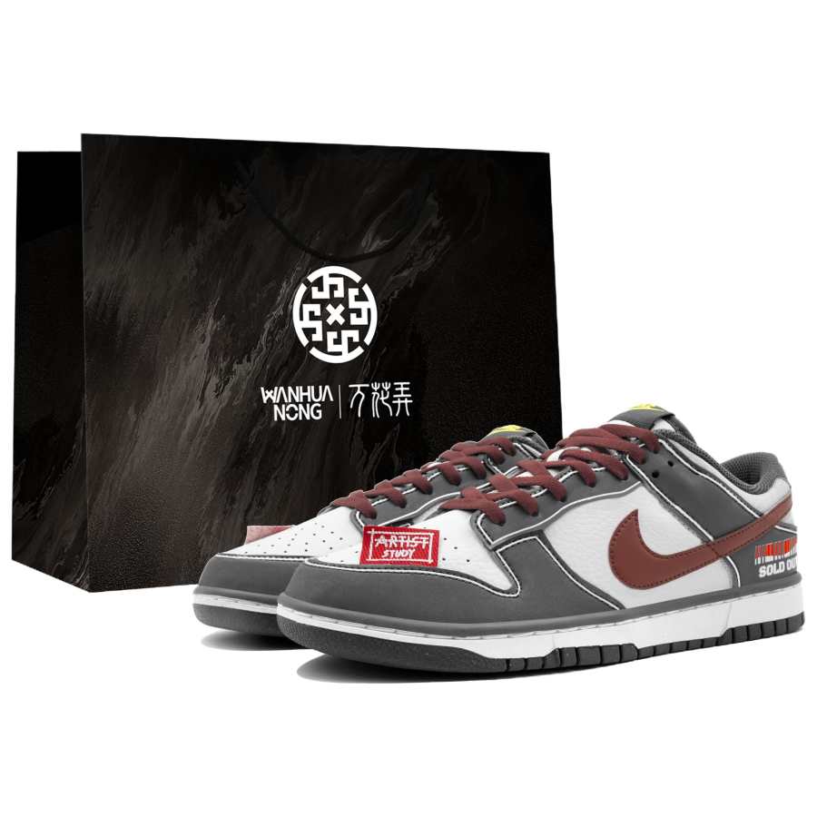 Nike Nike Dunk Low Kaleidoscope SOLD OUT Box Low top Skateboard Shoes Men's White Gray Red
