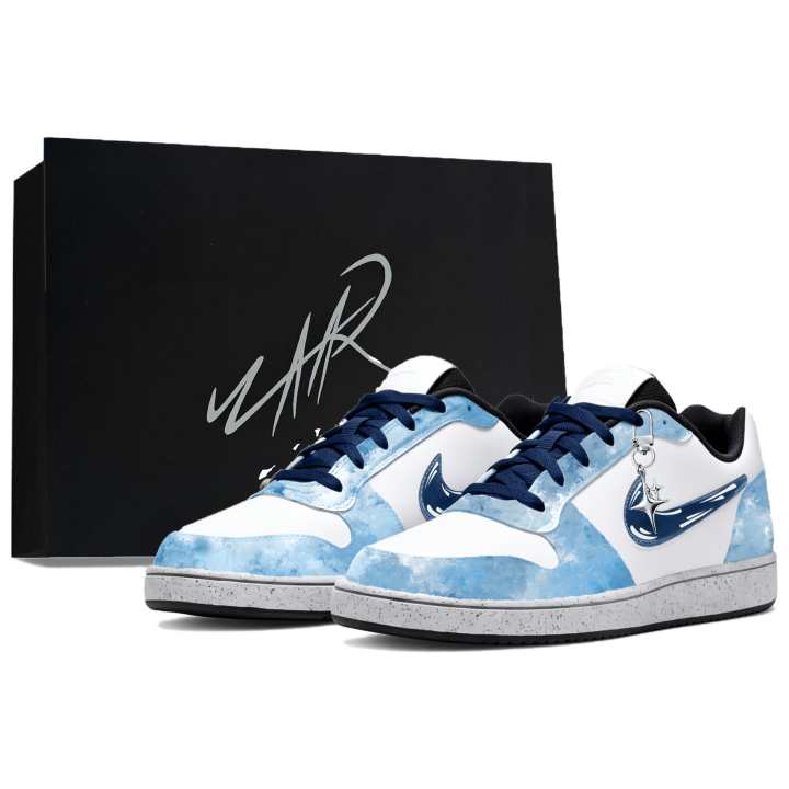 Nike Nike EBERNON Skateboard Shoes Men's Low Top Blue/Gray