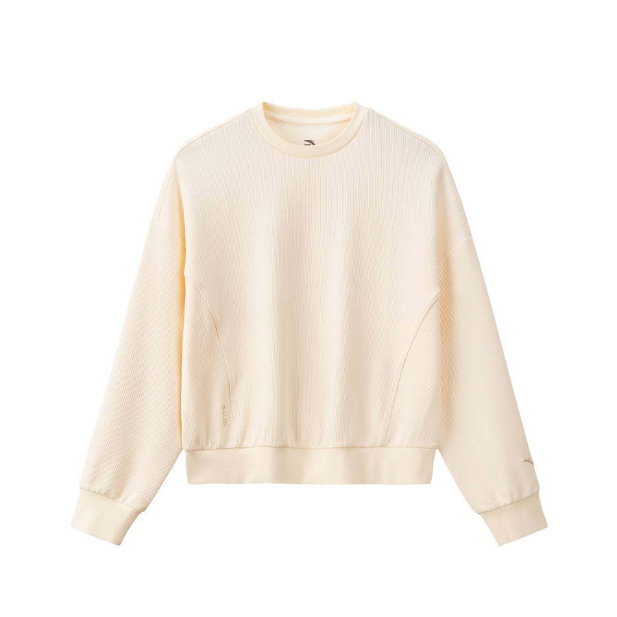 ANTA Sweatshirts Women's Vanilla Ecru 1 Crew Neck Moderate