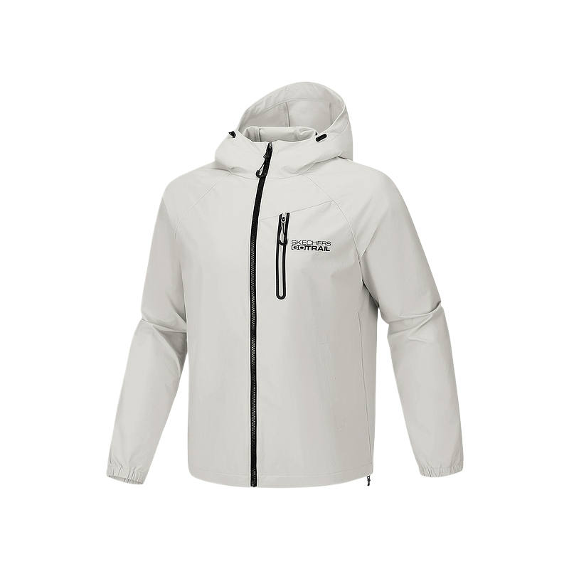 Skechers Jackets Men's Gray White 01KW Hooded Non Detachable Moderate