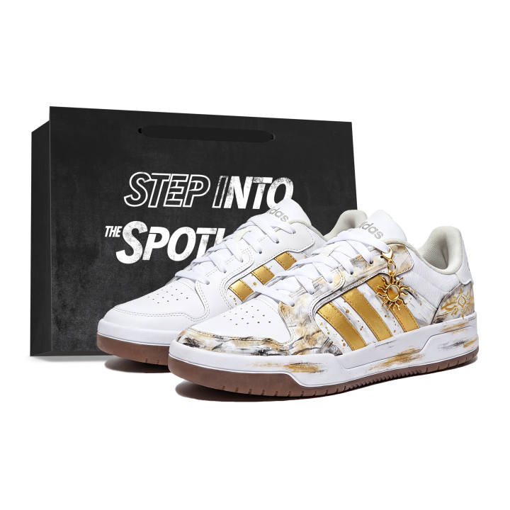 Adidas Adidas ENTRAP Skateboard Shoes Unisex Low Top Gold/White