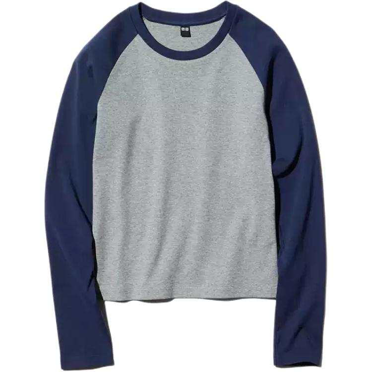 UNIQLO FW26 T Shirts Women's Navy Blue Crew Neck