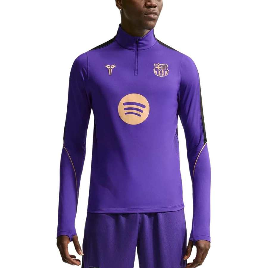 Nike Nike X FC Barcelona T Shirts Men's Purple Stand Collar
