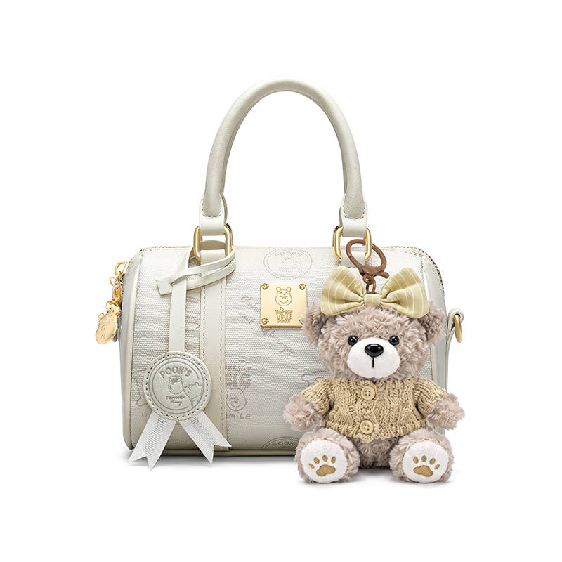 Disney Winnie The Pooh Pu One Shoulder Handbag Women's Pink/Ecru