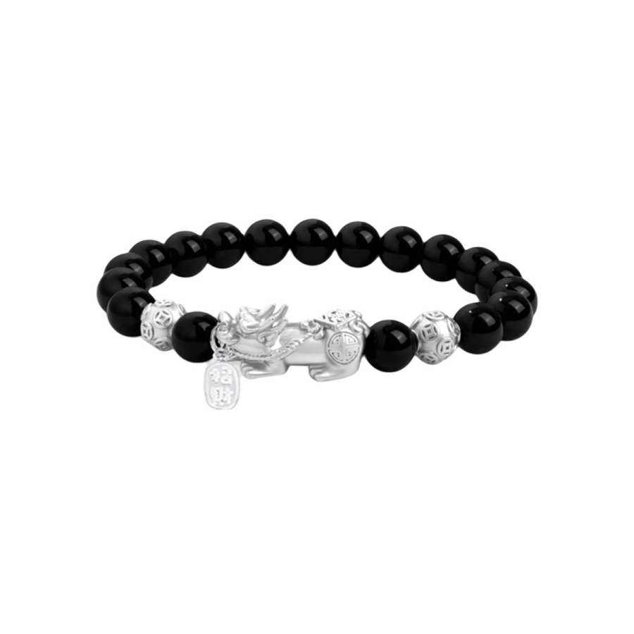 Barbie Barbie Obsidian Beaded Bracelets Men's