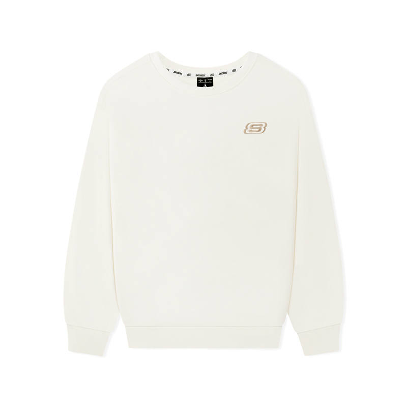 Skechers Sweatshirts Unisex Marshmallow White 0074 Crew Neck Moderate
