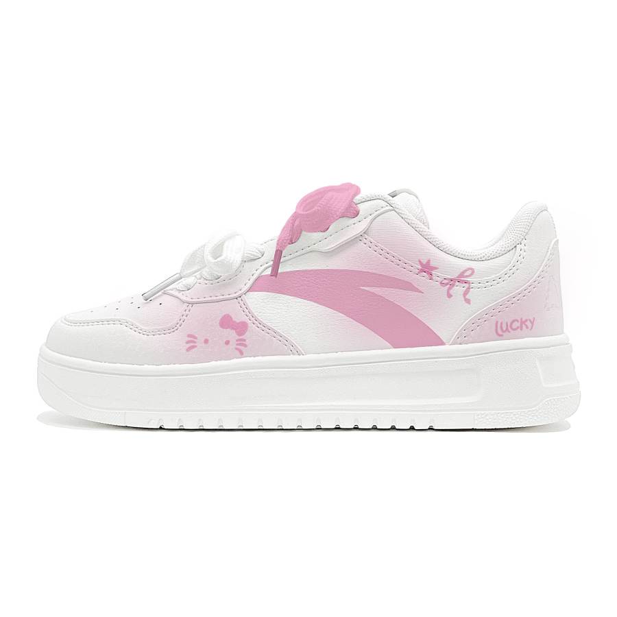ANTA Easy Skateboard Shoes Women's Low Top White Pink Gradient