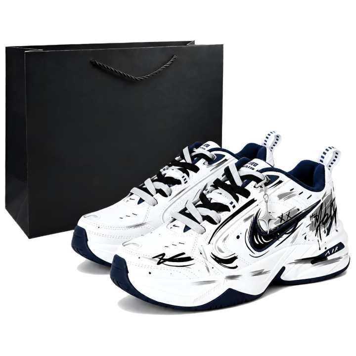 Nike Nike Air Monarch 4 Chunky Sneakers Unisex Low Top Black/White/Gray