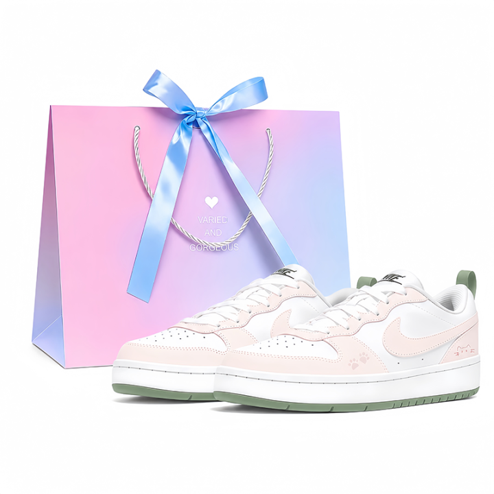 Nike Nike Court Borough Skateboard Shoes Women's Low Top Pink White