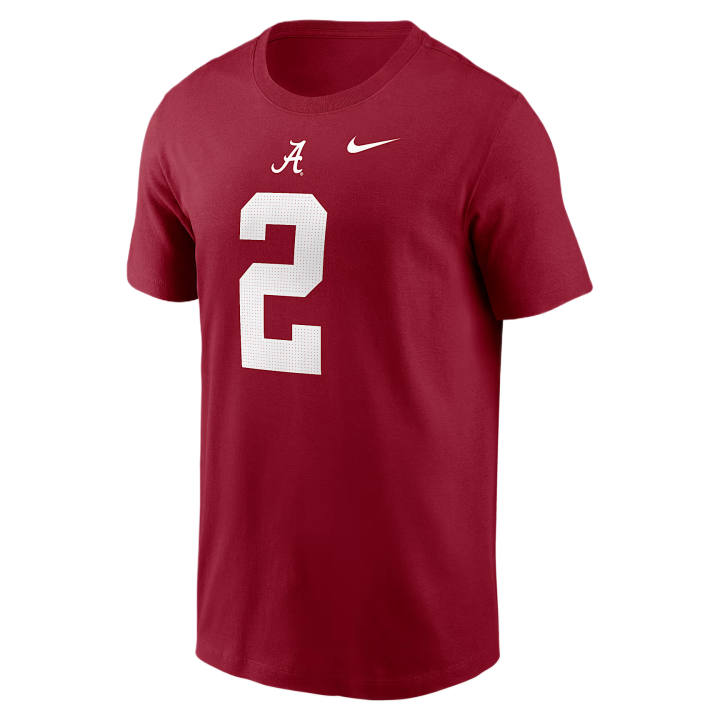 Nike Nike College T Shirts Men's Dark Red Crew Neck Moderate