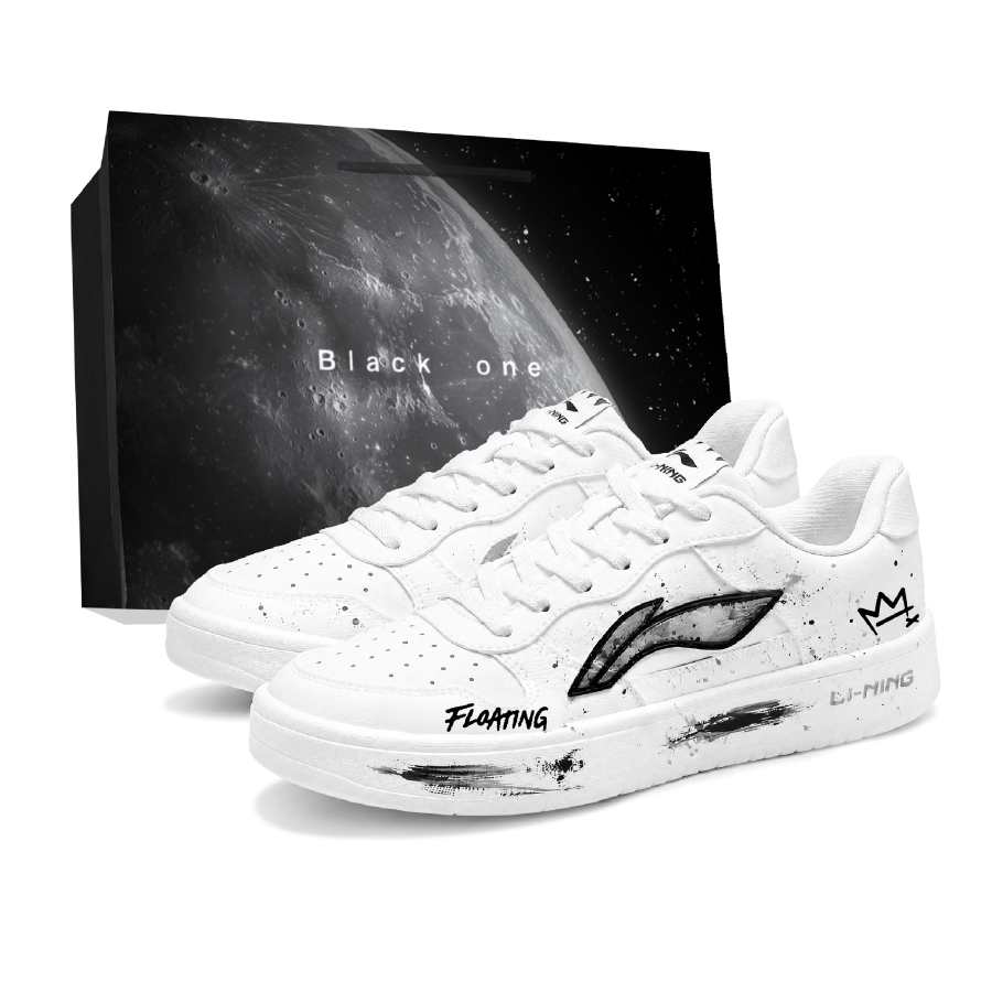 Li-Ning Li Ning Floating Boat Skateboard Shoes Men's Low Top Black/White/Gray