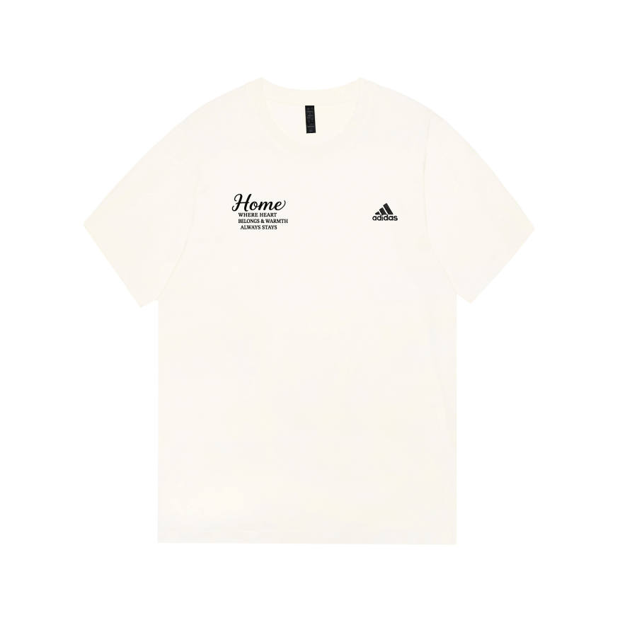 Adidas Adidas MUST HAVES T Shirts Unisex Ecru Crew Neck Moderate Straight Fit