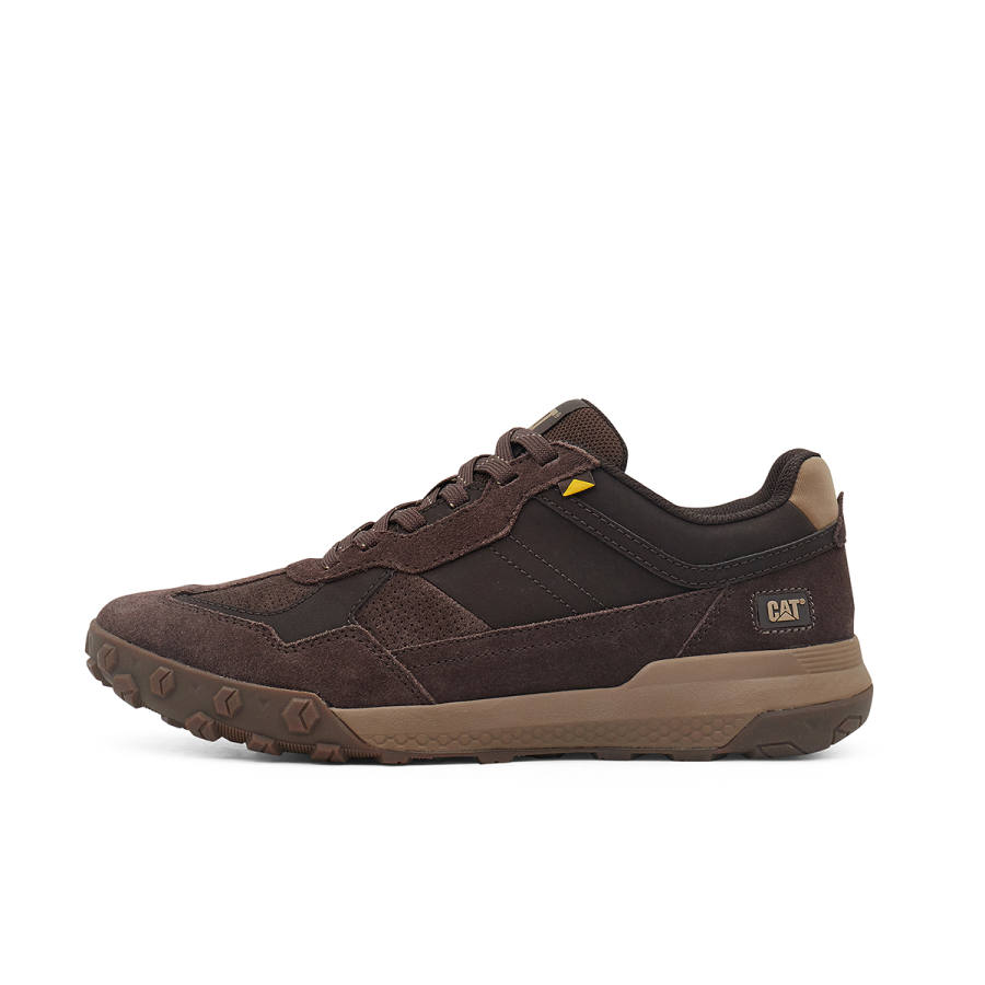 CAT Casual Shoes Men's Low Top Black/Dark Brown/Khaki Green