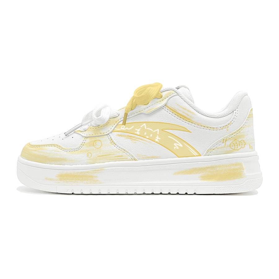 ANTA Easy Skateboard Shoes Women's Low Top Yellow