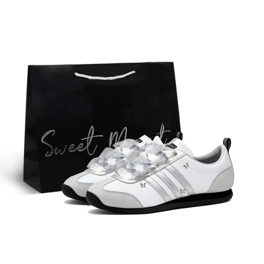 Adidas Adidas VS JOG 2.0 Skateboard Shoes Women's Low Top Silver Gray & Black Multicolor
