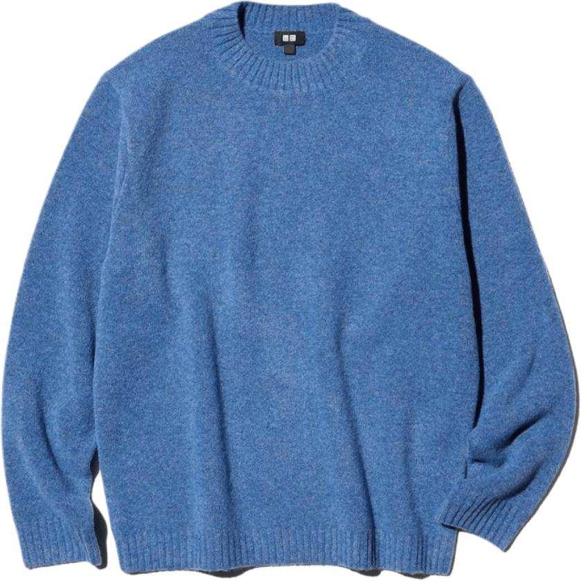 UNIQLO FW26 Knitwear Men's 65 Royal Blue Crew Neck Moderate