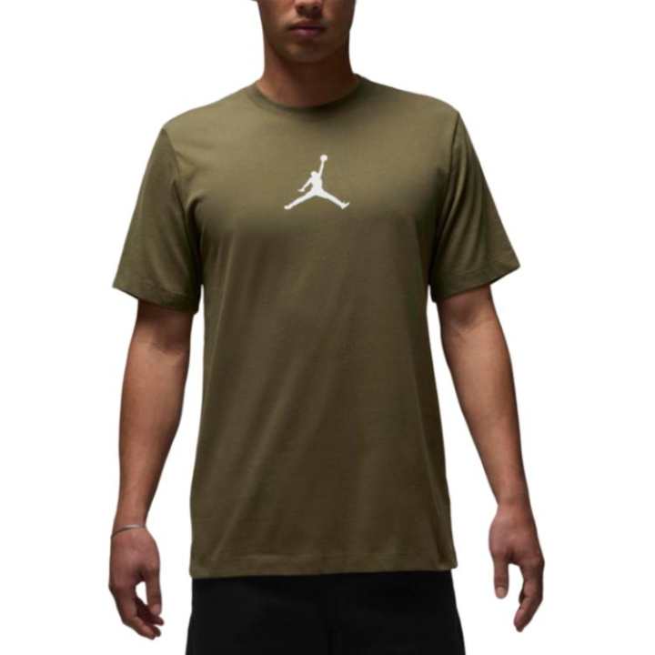 Jordan Jordan Jumpman T Shirts Men's Olive Green Crew Neck