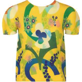 ISSEY MIYAKE T Shirts Women's Yellow Crew Neck