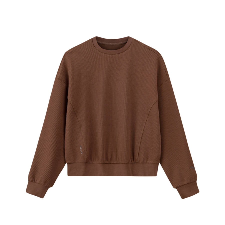 ANTA Sweatshirts Women's Chocolate 5 Crew Neck Moderate