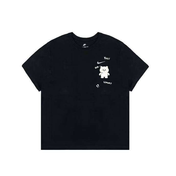 Nike Nike Sportswear T Shirts Men's Black Crew Neck Moderate Straight Fit