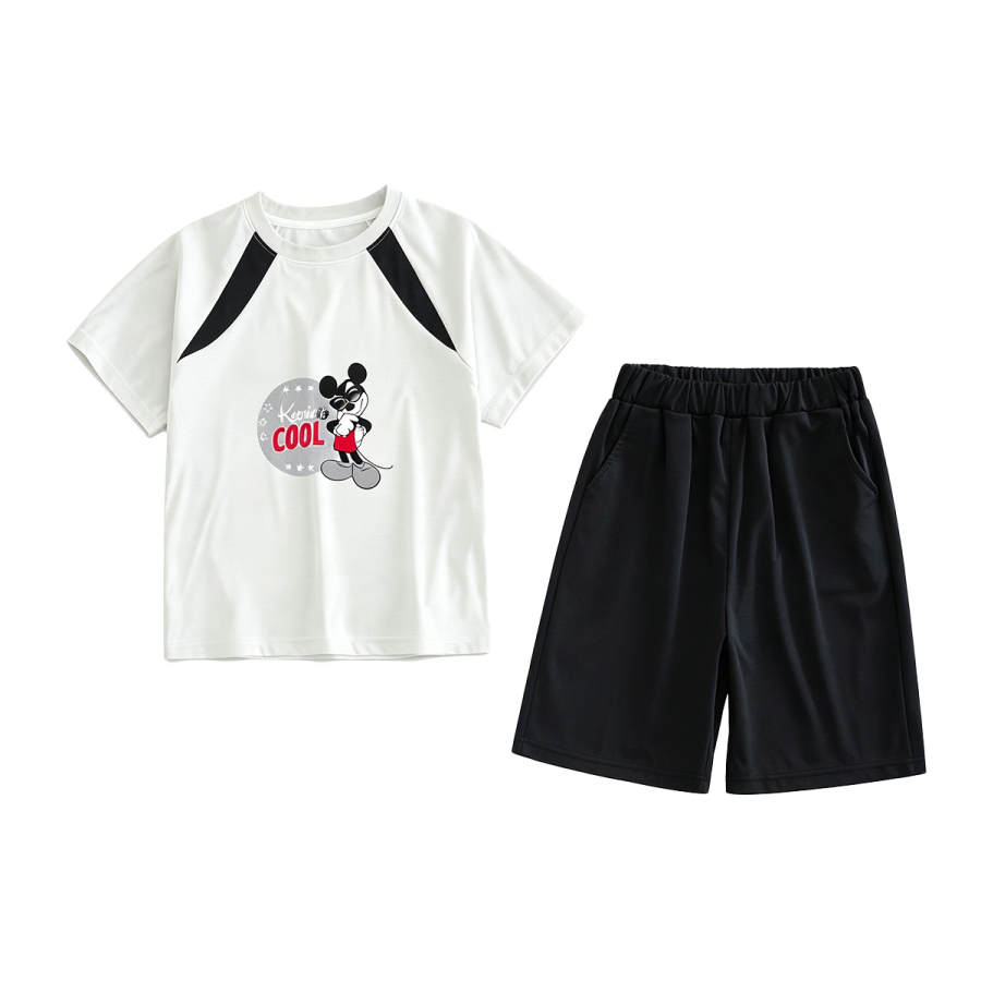 Disney Grade School Casual Sportswear Crew Neck Thin Stretch None