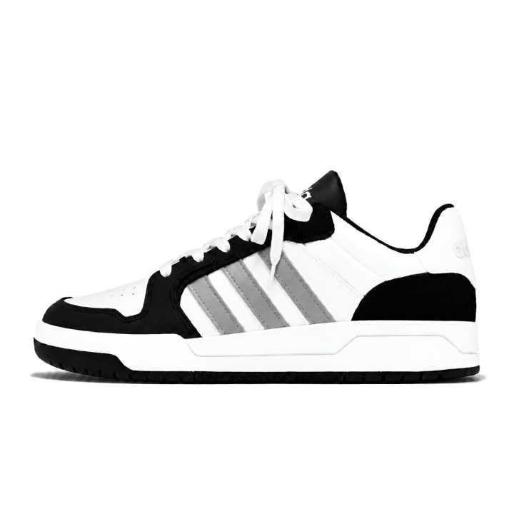 Adidas Adidas ENTRAP Skateboard Shoes Men's Low Top Black White Gray