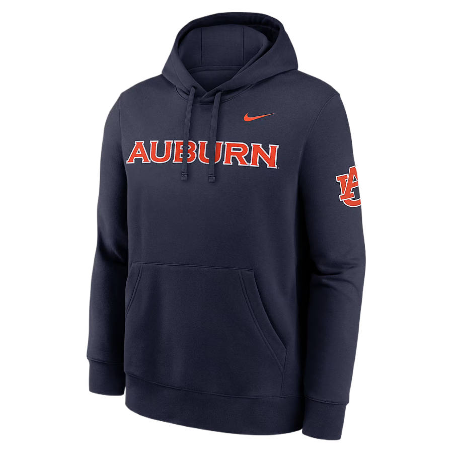 Nike Nike College Sweatshirts Men's Marine Blue Hooded Non Detachable Moderate