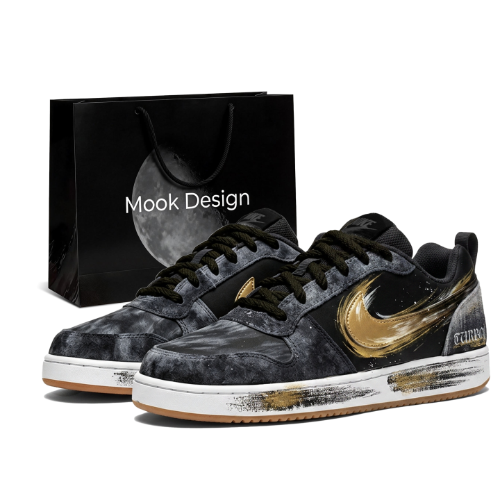 Nike Nike Court Borough Skateboard Shoes Men's Low Top Black/Gold