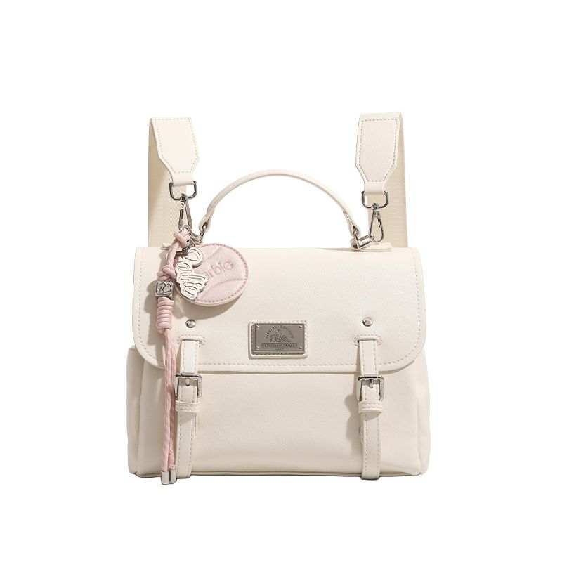 Barbie Barbie Synthetic Leather Backpack Regular Women's Ecru