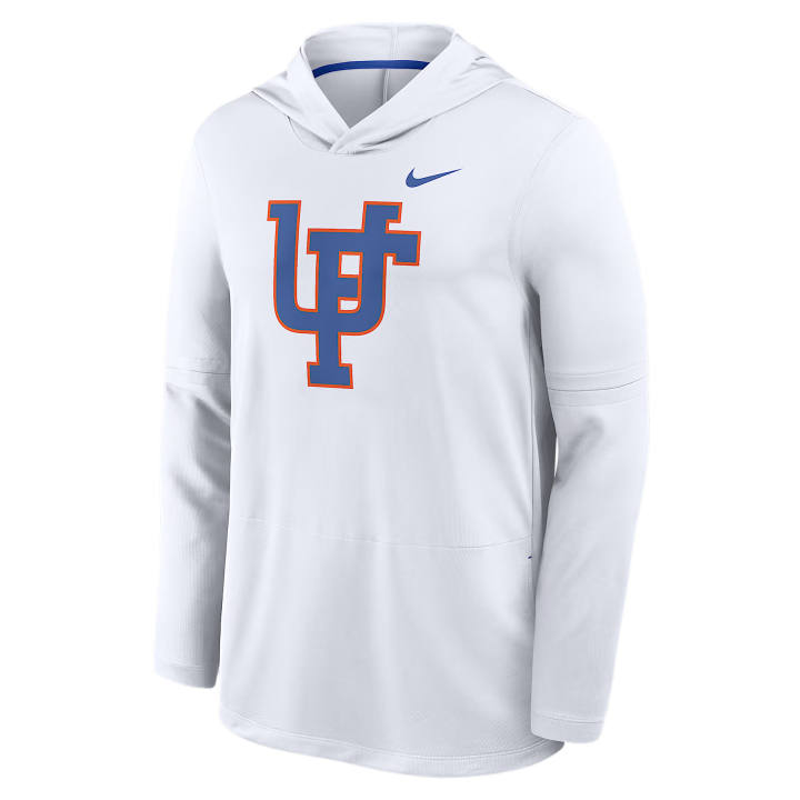Nike Nike Dri Fit College Sweatshirts Men's White/Royal Blue Hooded Non Detachable Moderate