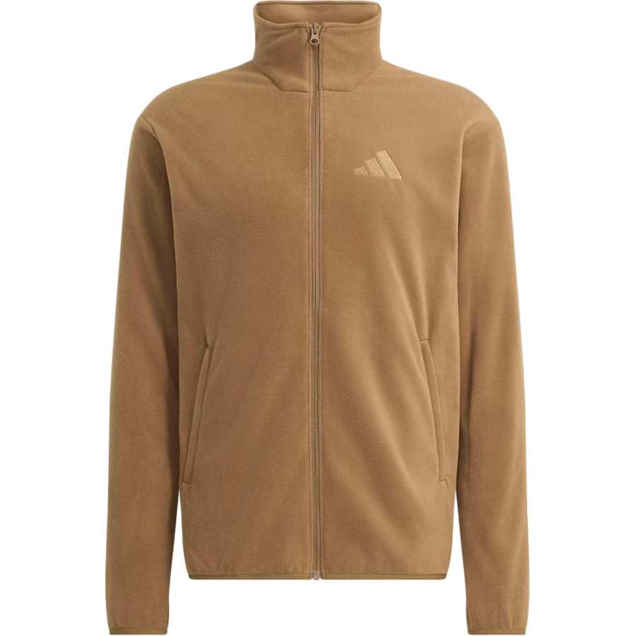 Adidas Adidas Terrex Fleece Tops Men's Brown Oxide Stand Collar Moderate