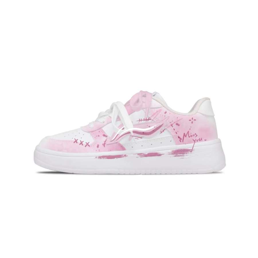 Li-Ning Li Ning Floating Boat Skateboard Shoes Unisex Low Top Pink