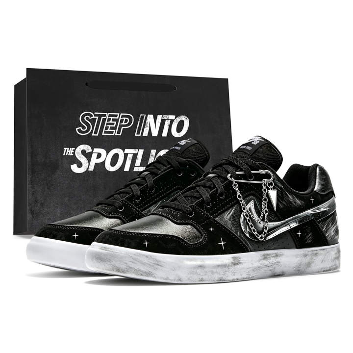 Nike Nike SB Delta Skateboard Shoes Unisex Low Top Black/White/Silver
