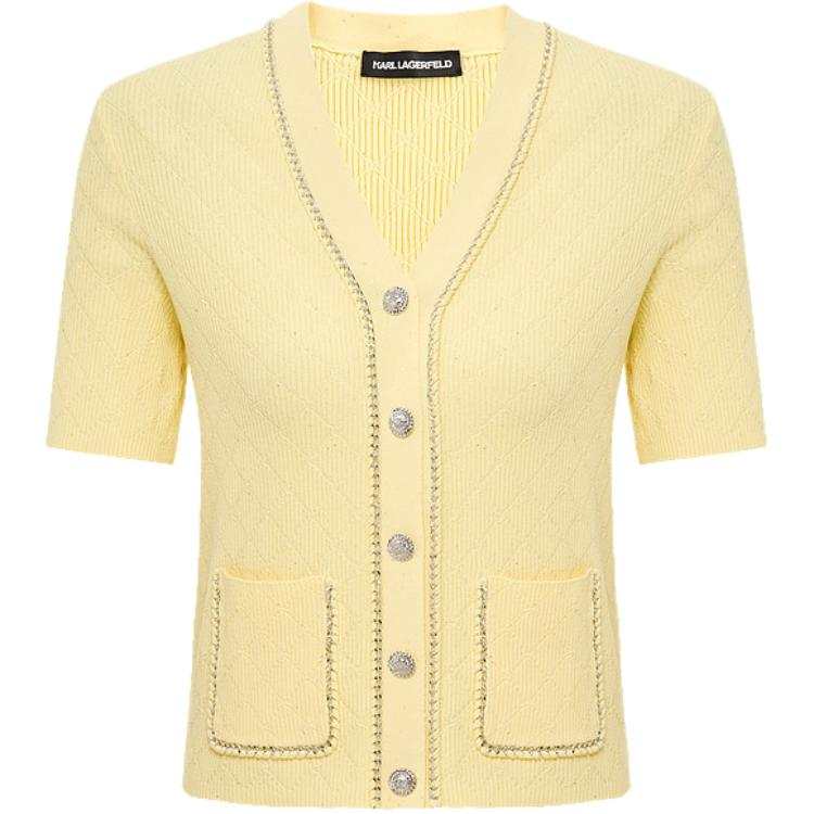 KARL LAGERFELD / Karl Lagerfeld Jeans Sweaters Women's Yellow V Neck Moderate