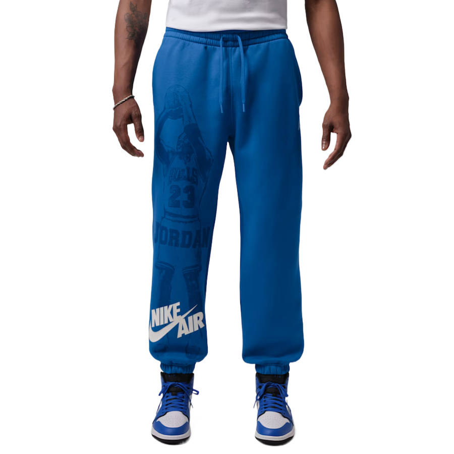 Jordan Jordan Brooklyn Fleece Knitted Sweatpants Men's Royal Team Moderate Cuffed Pants