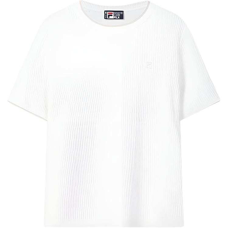 FILA T Shirts Women's Cloud White Crew Neck Moderate Other