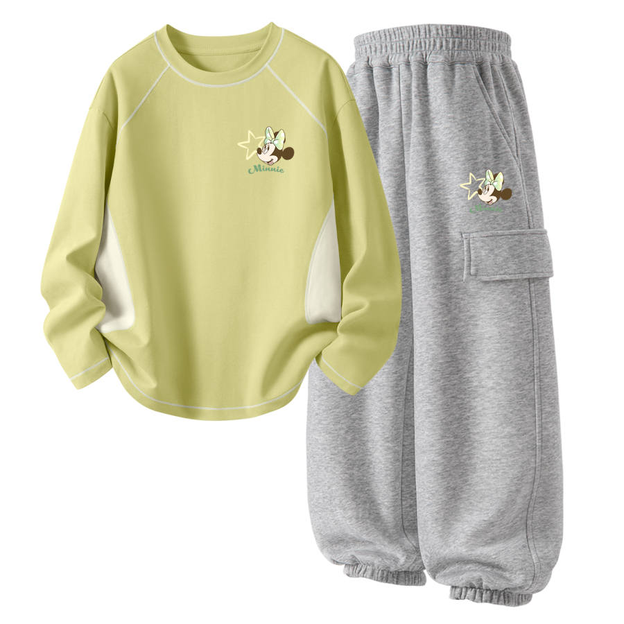 Disney Kids Casual Sportswear Crew Neck Thin Stretch Breathable